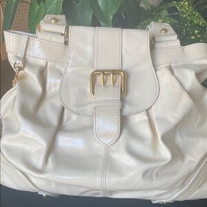 Dooney & Bourke Cream Leather Shoulder Bag